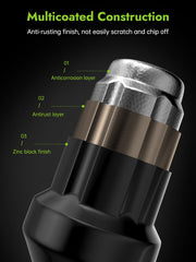AUTOPTIM side profile of a single nut, highlights one-piece forged construction benefit