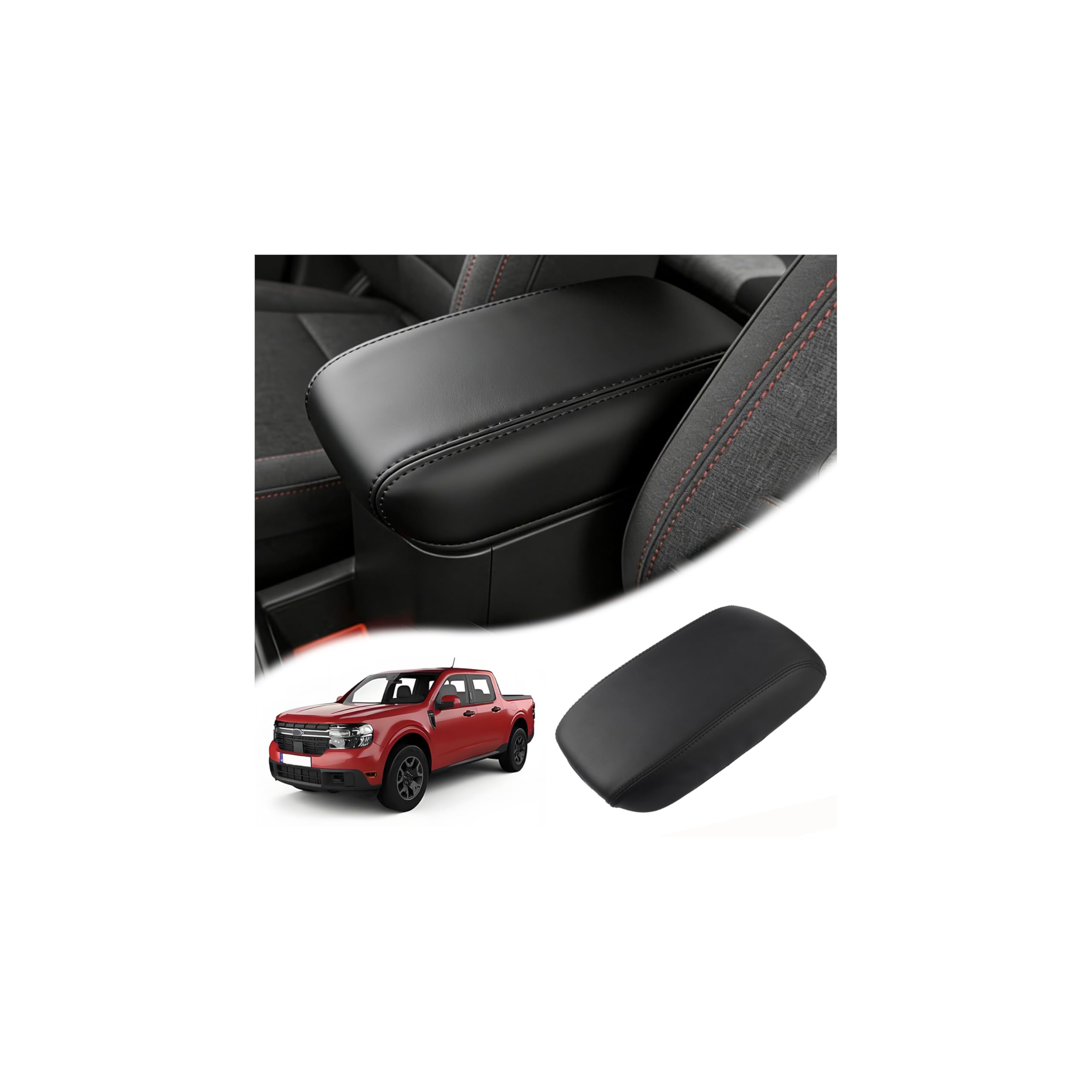 Autorder front view of Maverick armrest cover showing clean fit and protection