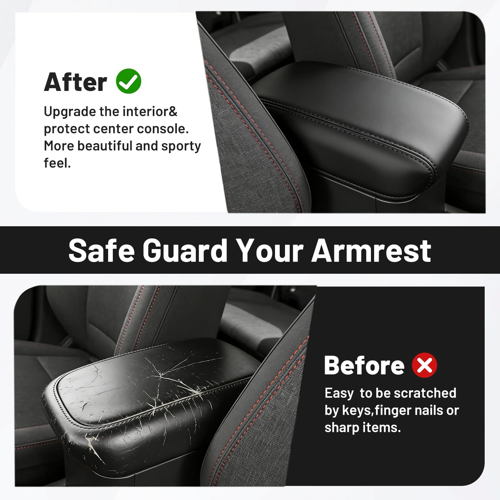 Autorder armrest in use with driver resting arm showing added comfort