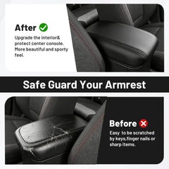 Autorder armrest in use with driver resting arm showing added comfort