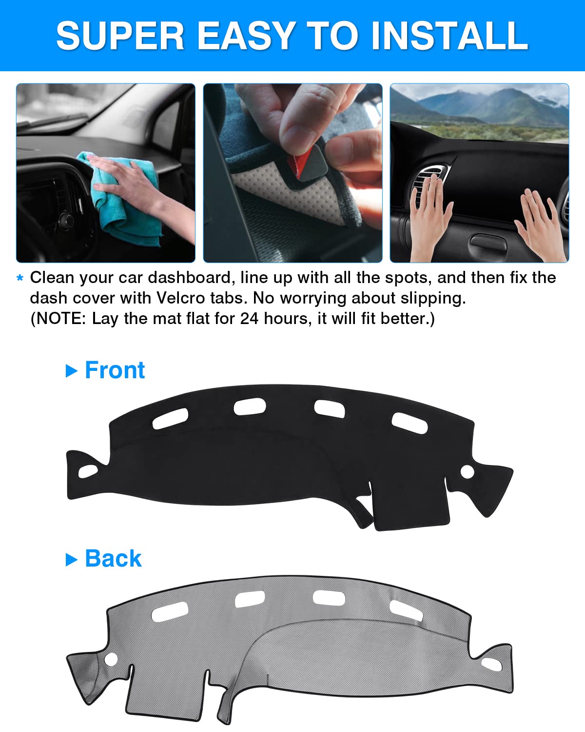 Autorder showing precise vent and sensor cutouts, keeps dash functions accessible
