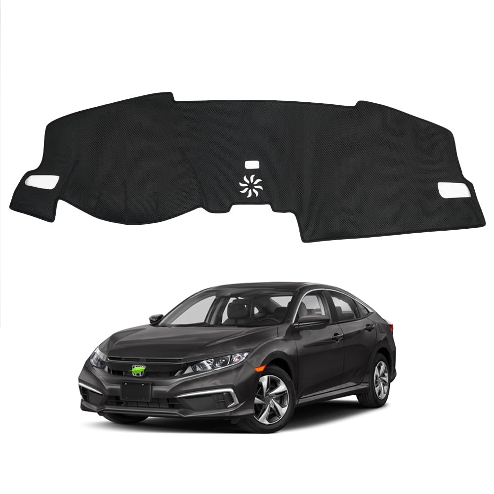 Autorder front view on Civic dashboard showing clean, protected surface and reduced glare