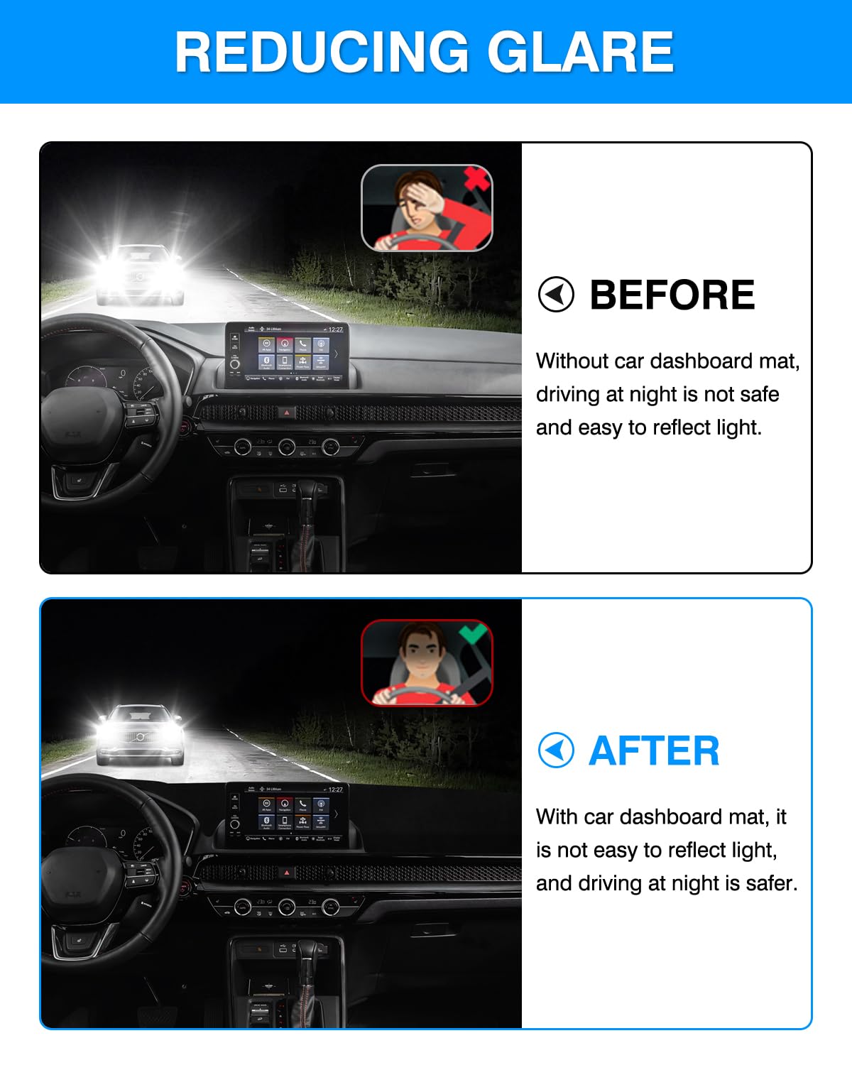 Autorder installed dash mat in CR-V lowering dashboard heat