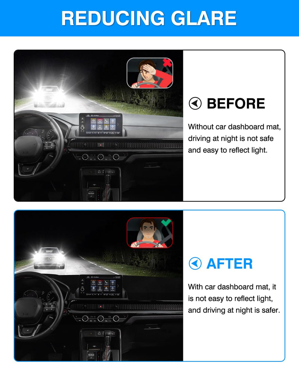 Autorder installed dash mat in CR-V lowering dashboard heat