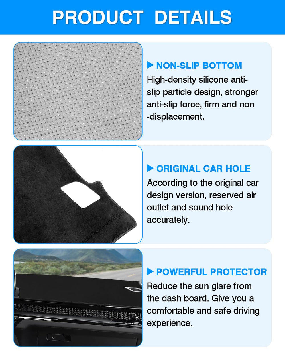 Autorder size comparison on dash showing tailored fit and coverage