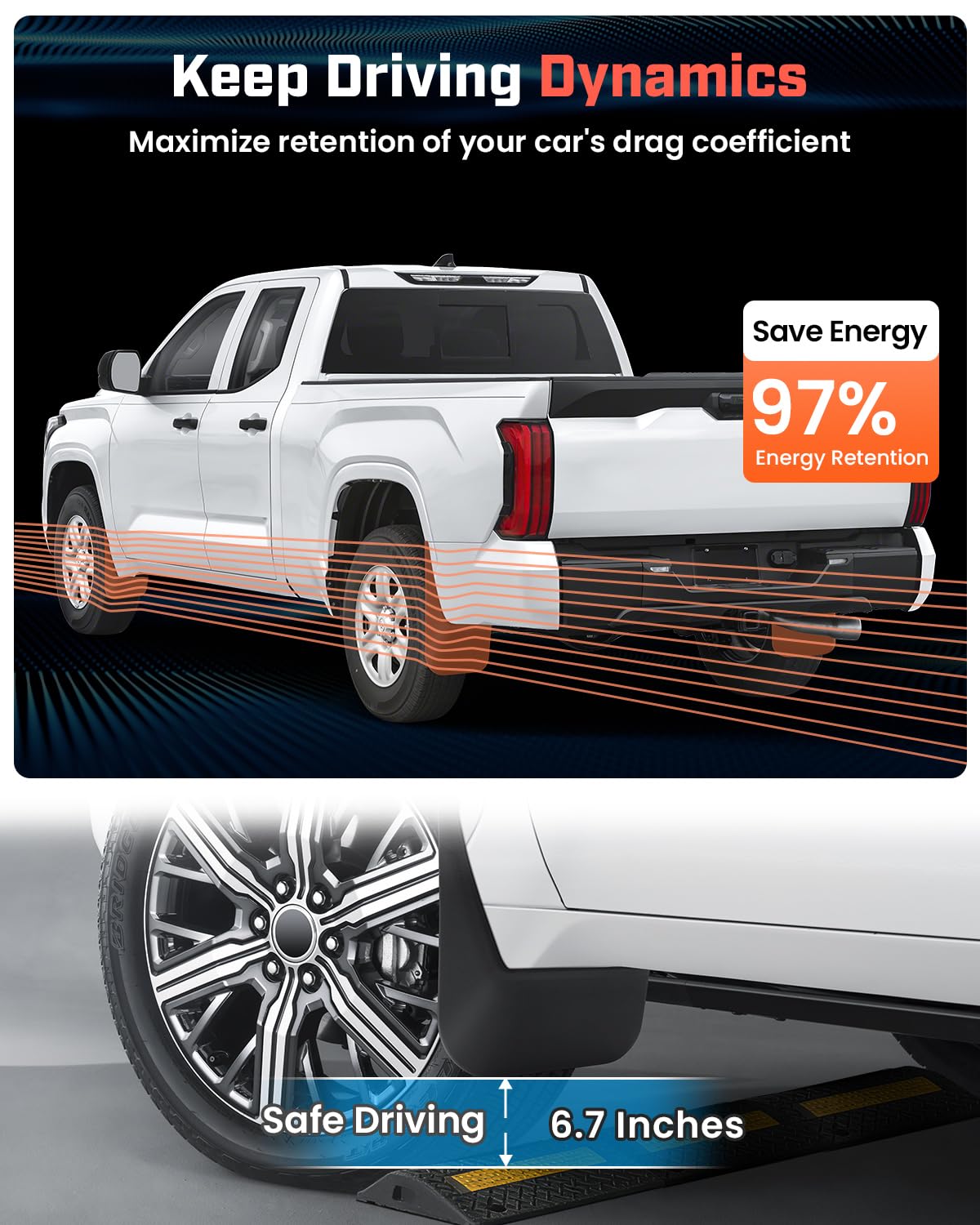 Autorder driver-side mud flap contour matching Tundra wheel arch