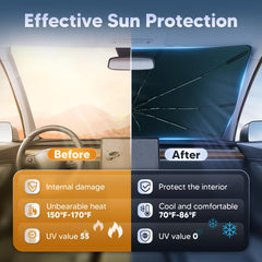 Autorder wrapped edge and extended tip preventing punctures and protecting windshield