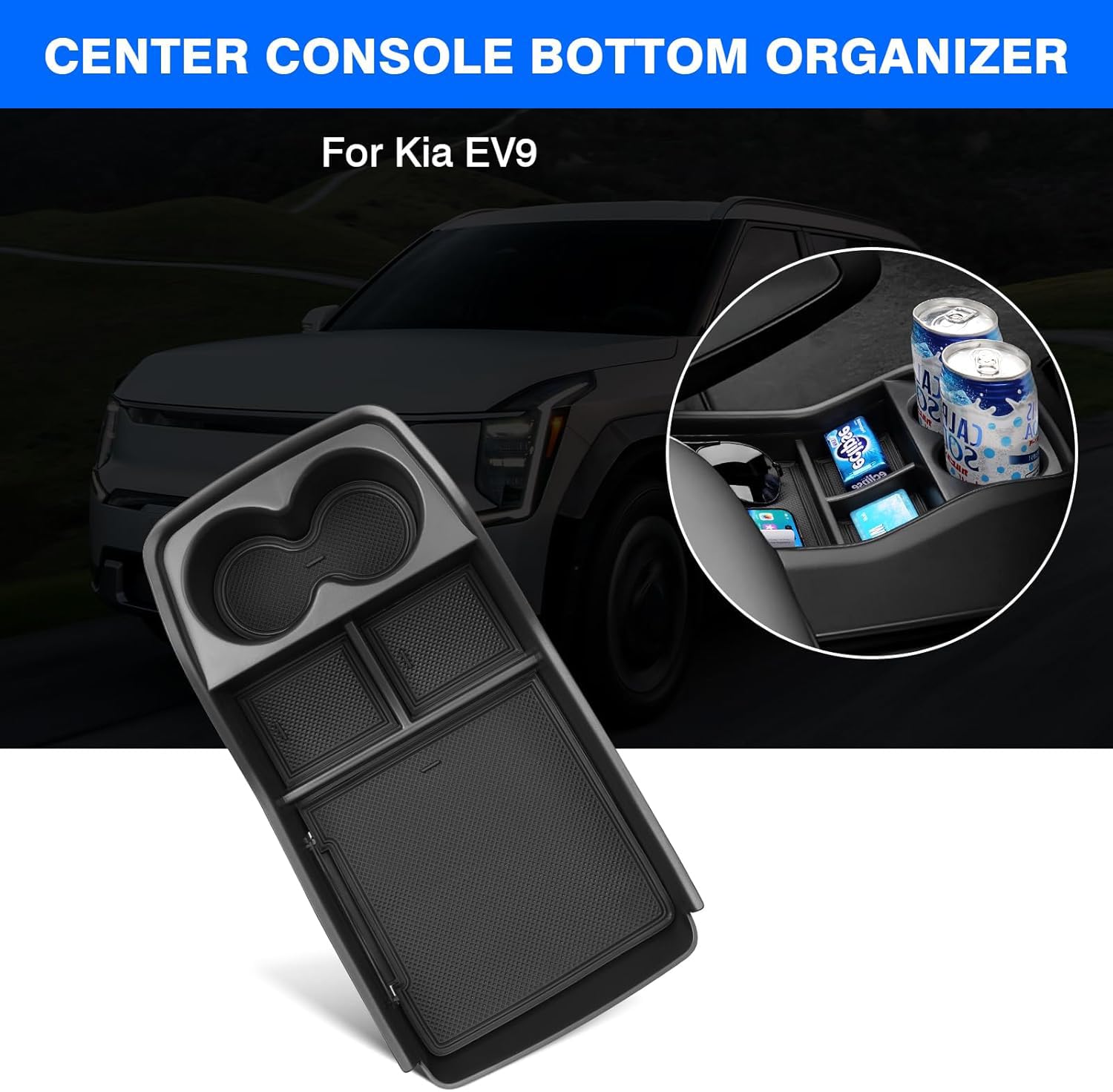 Autorder top view with console open showing insert tray improving organization