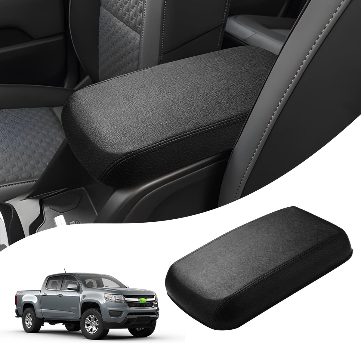 Autorder front view of armrest cover showing fitted profile and premium finish