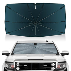 Autorder front view of windshield shade showing full fit benefit
