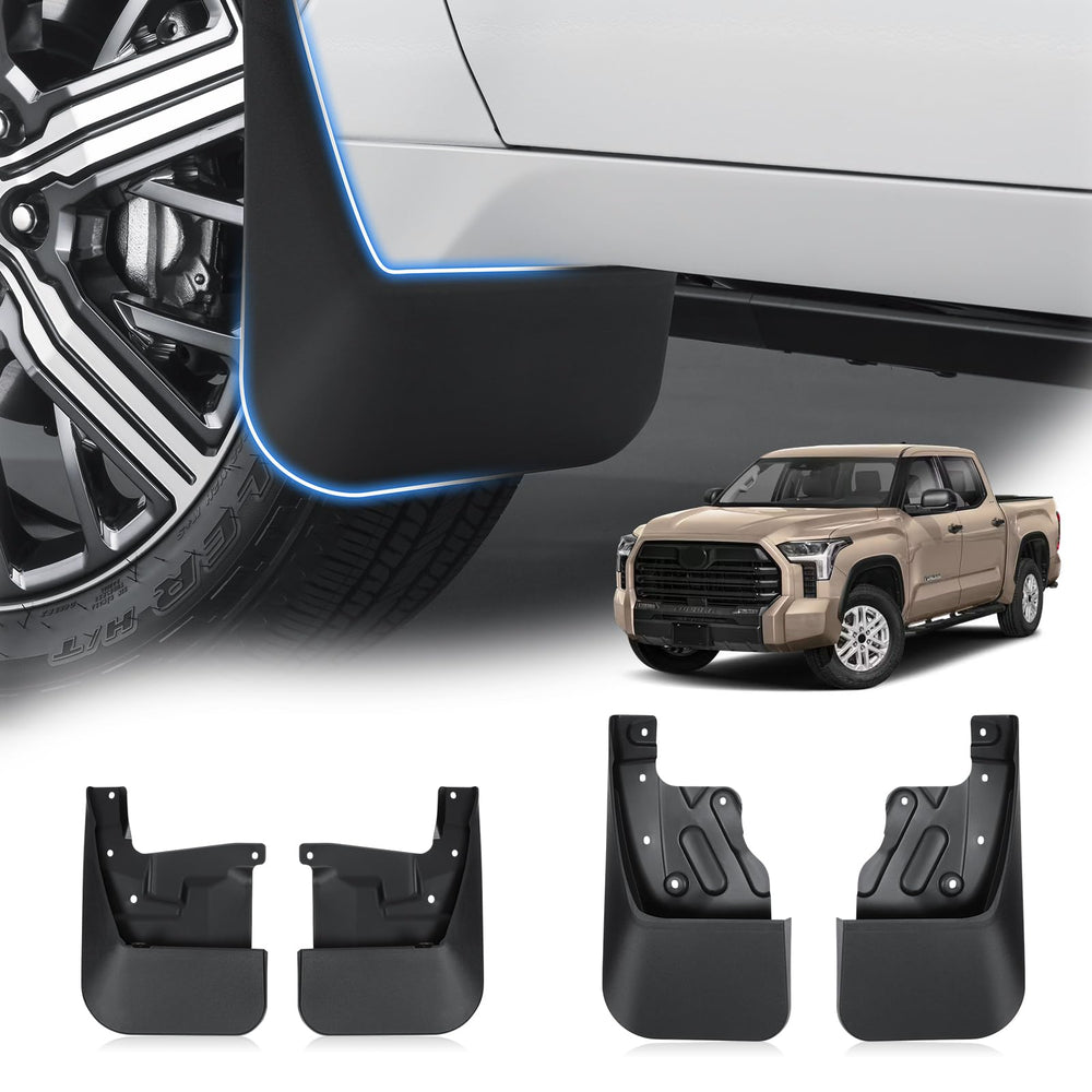Autorder front mud flap installed on Tundra showing clean protection