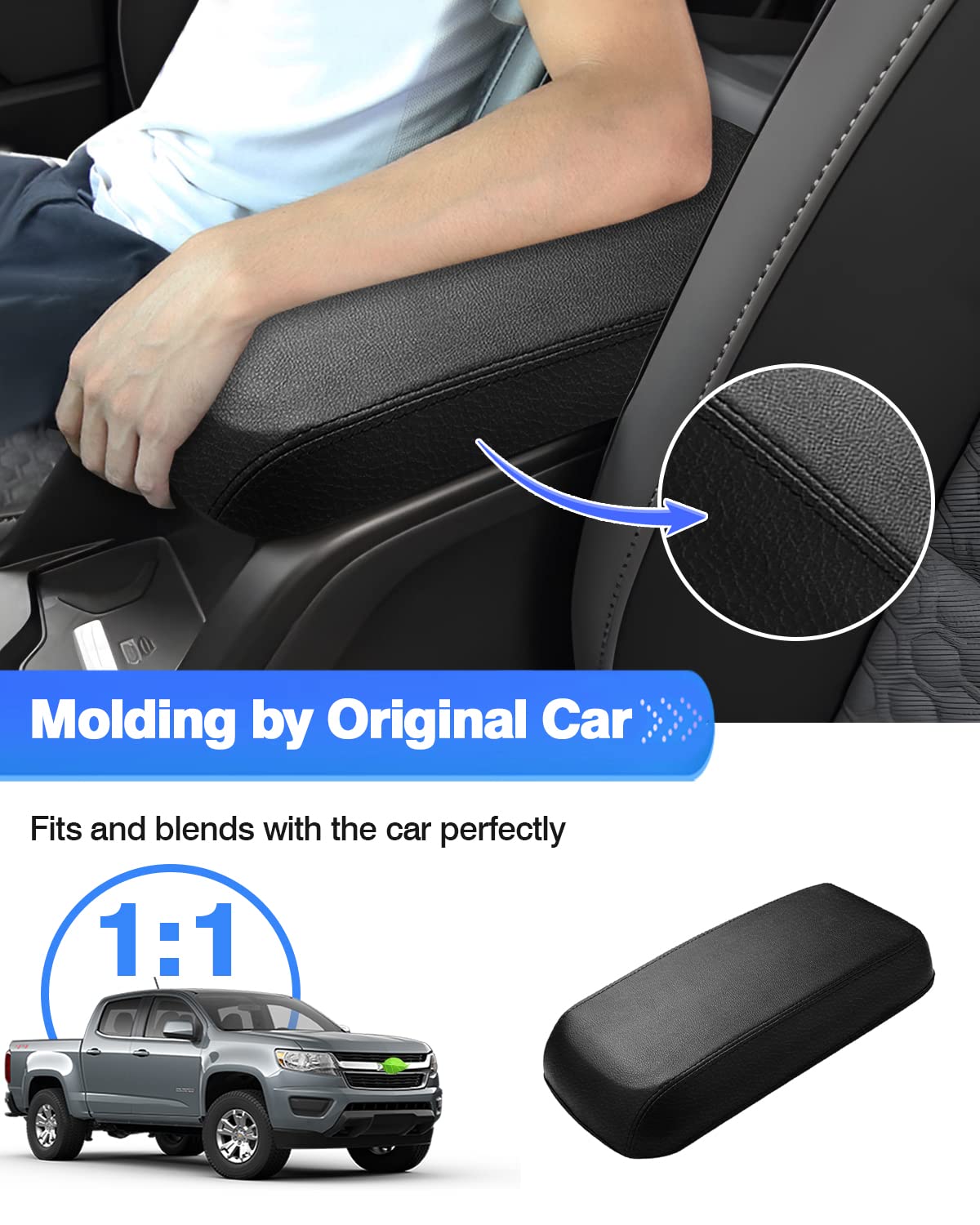 Autorder installed on Chevy Colorado center console protecting armrest surface