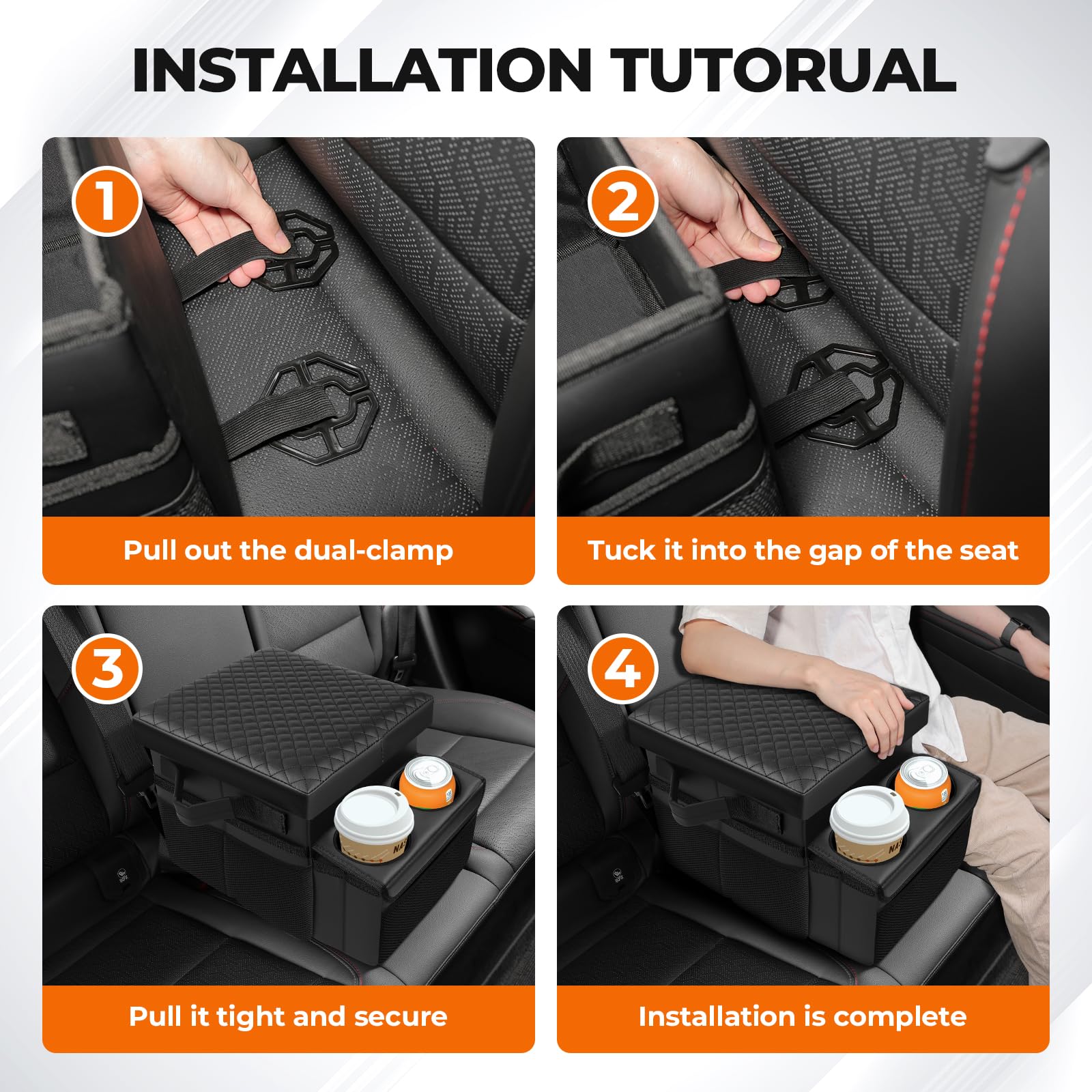 Autorder lifestyle shot in a family car showing accessible storage on road trips