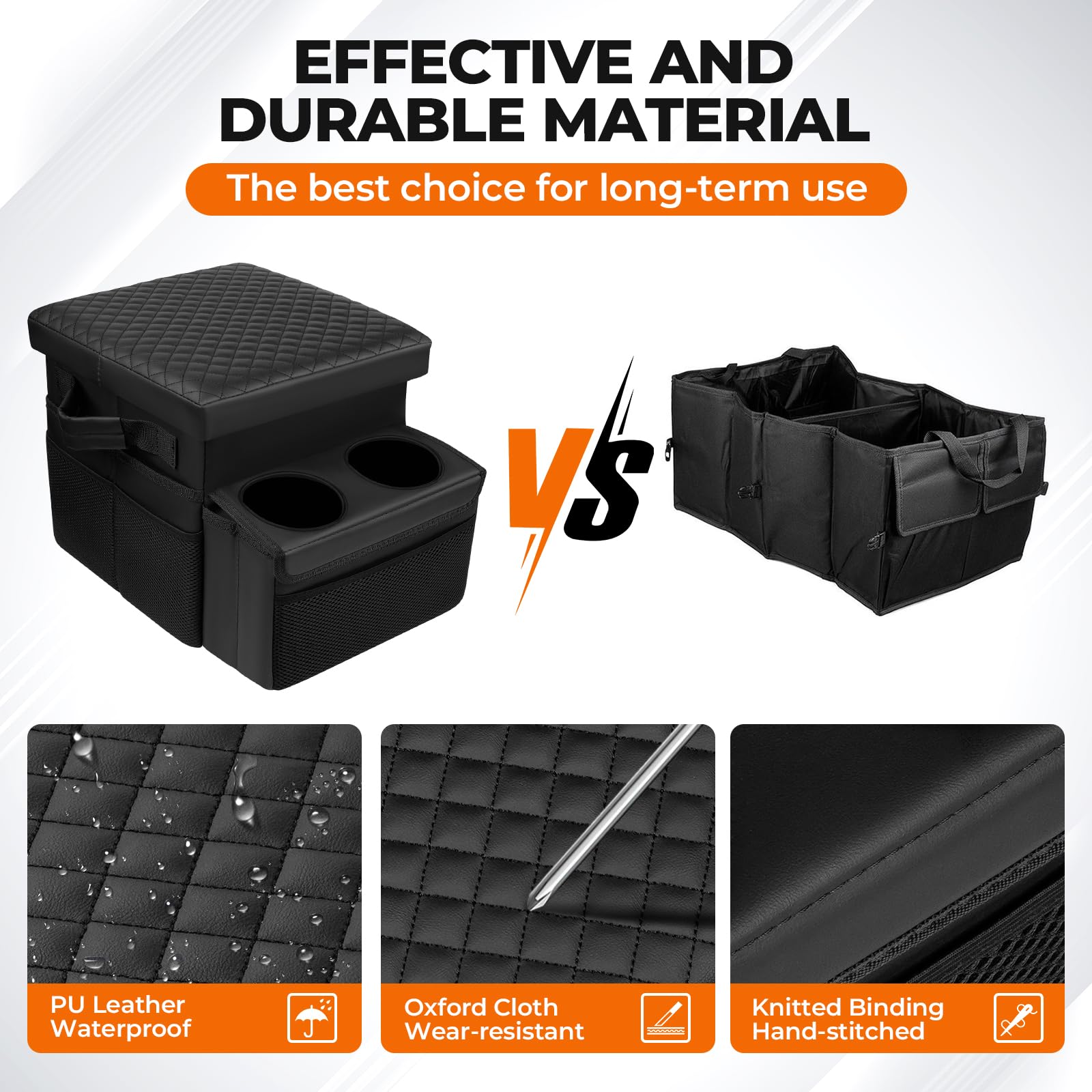 Autorder open main compartment with partition for customizable organization