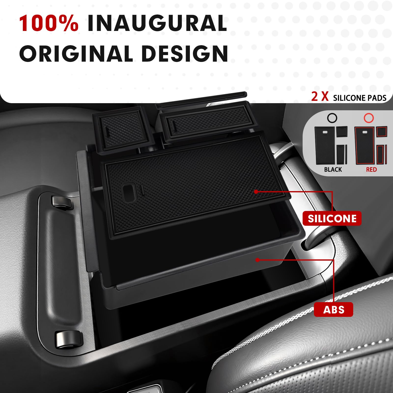 Autorder side profile showing precise contours matching console and secure placement benefit