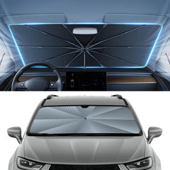 Autorder front view on Pacifica windshield showing full coverage and sun reduction