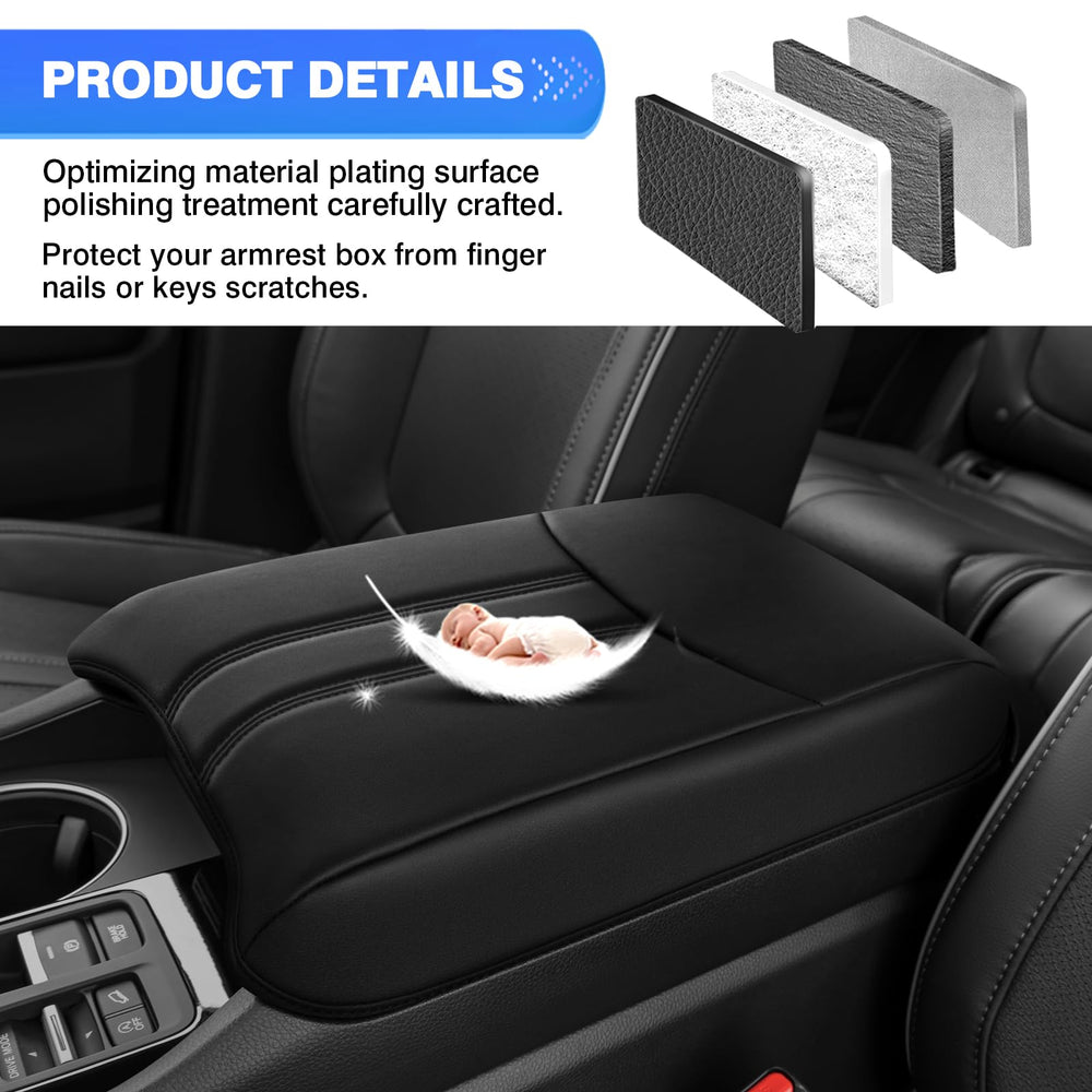 Autorder side view showing armrest lid closure and no-interference functionality benefit