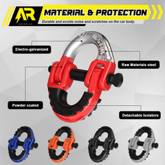 AUTORICH rubber isolators and cotter pins laid out showing rattle-reduction parts