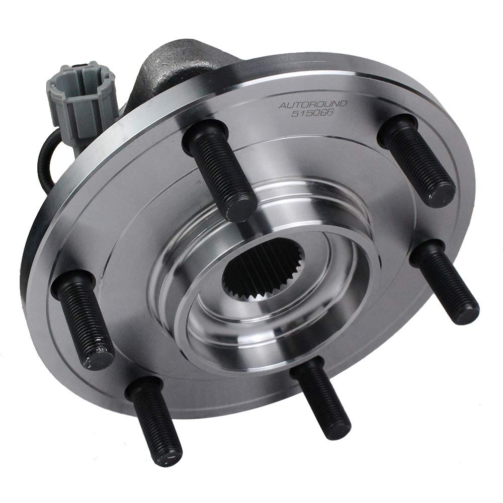 Autoround hub assembly ABS ring and 6-lug detail showing compatibility and reliable sensor function