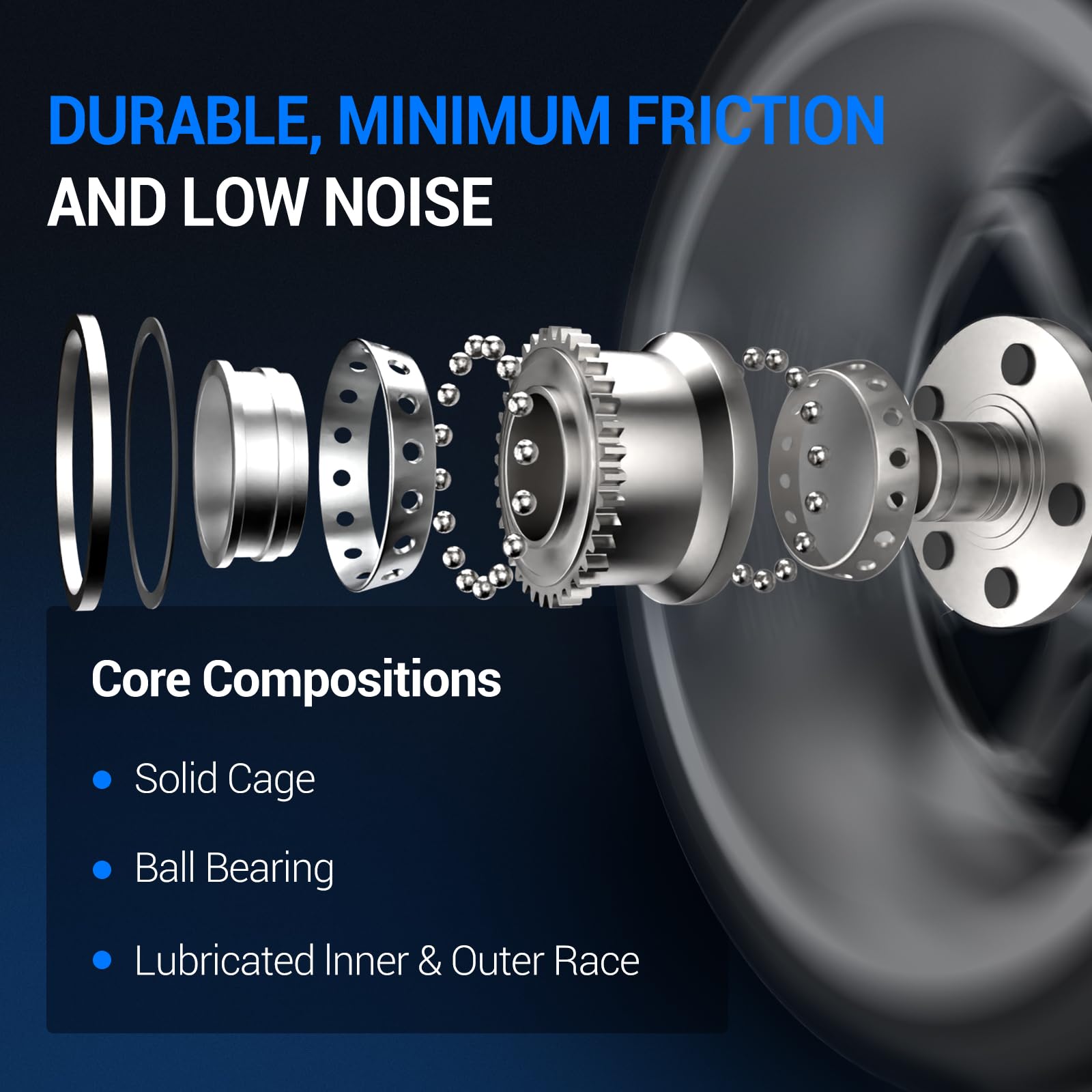 Autoround wheel stud area close-up showing strong studs for secure wheels