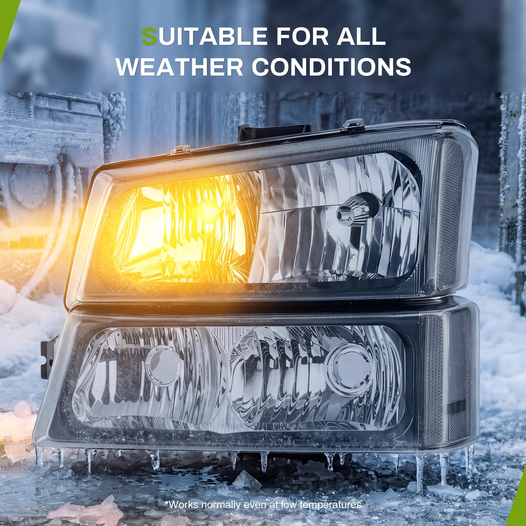 AUTOSAVER88 headlight mounted on Silverado demonstrating scale and fit
