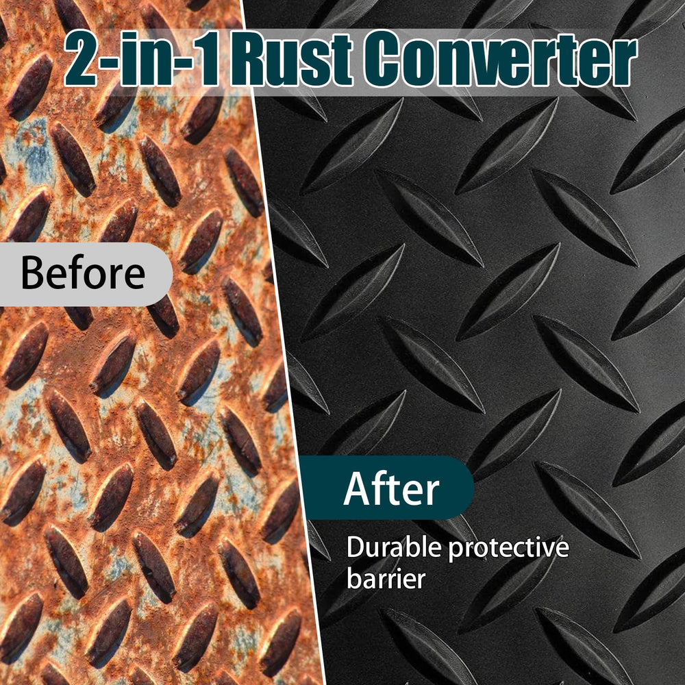 Autosel close-up brush stroke showing smooth black finish and corrosion coverage benefit