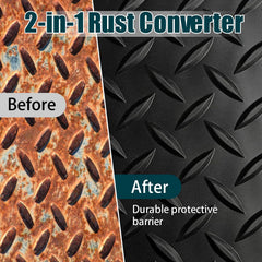 Autosel close-up brush stroke showing smooth black finish and corrosion coverage benefit