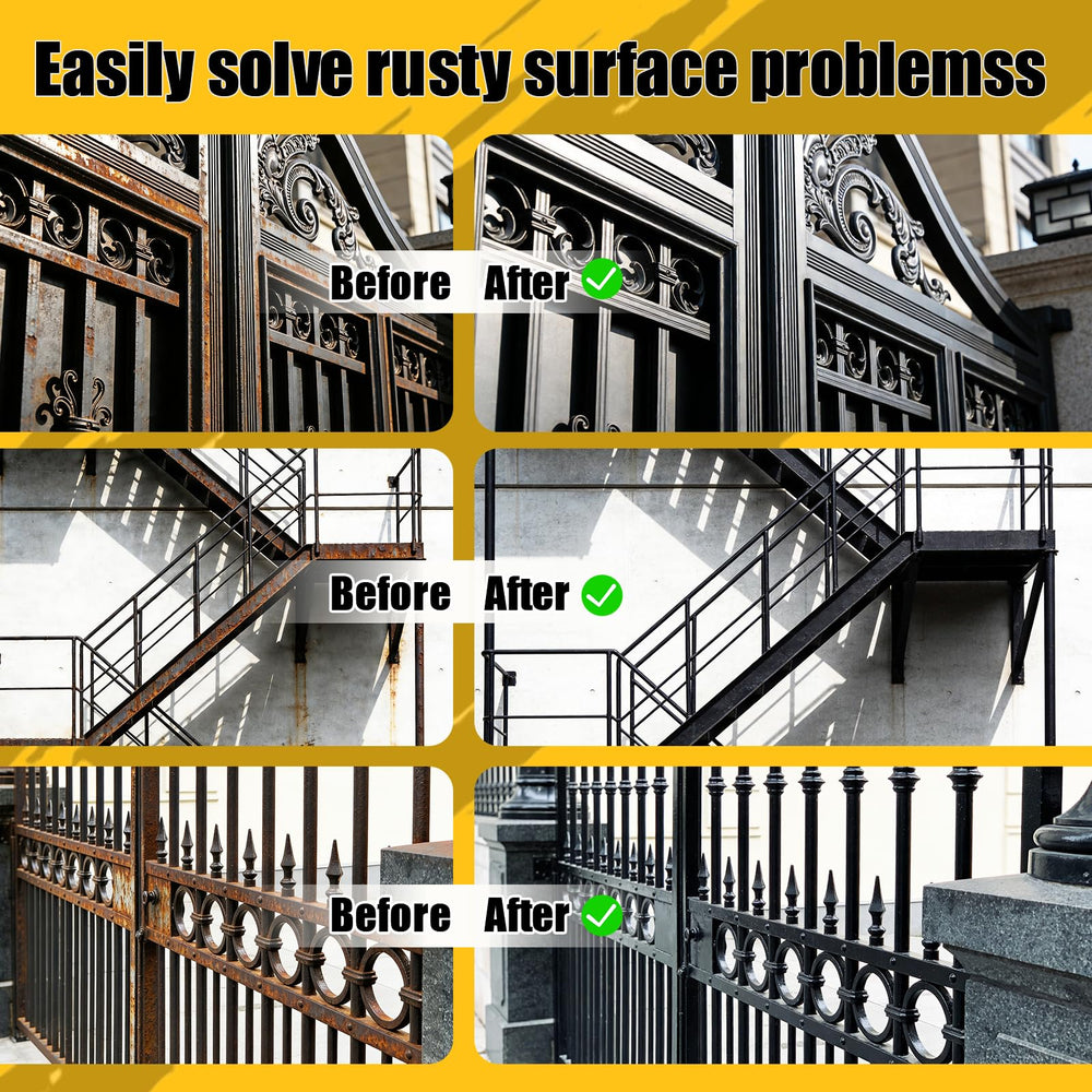Autosel side-by-side metal before and after image showing rust conversion benefit