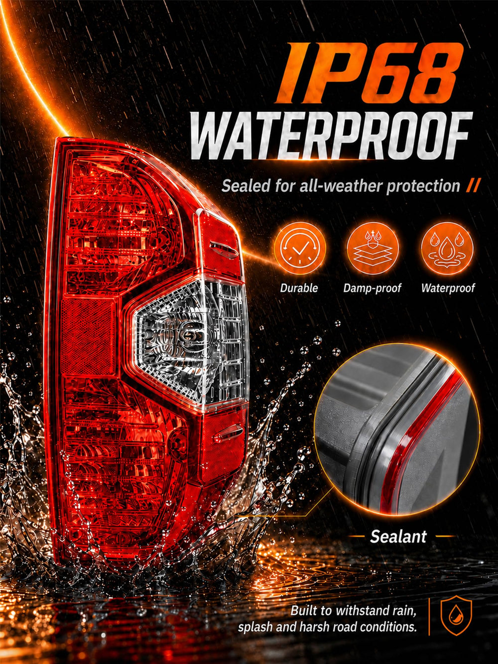Autoverve tail light with included lamp to simplify replacement process