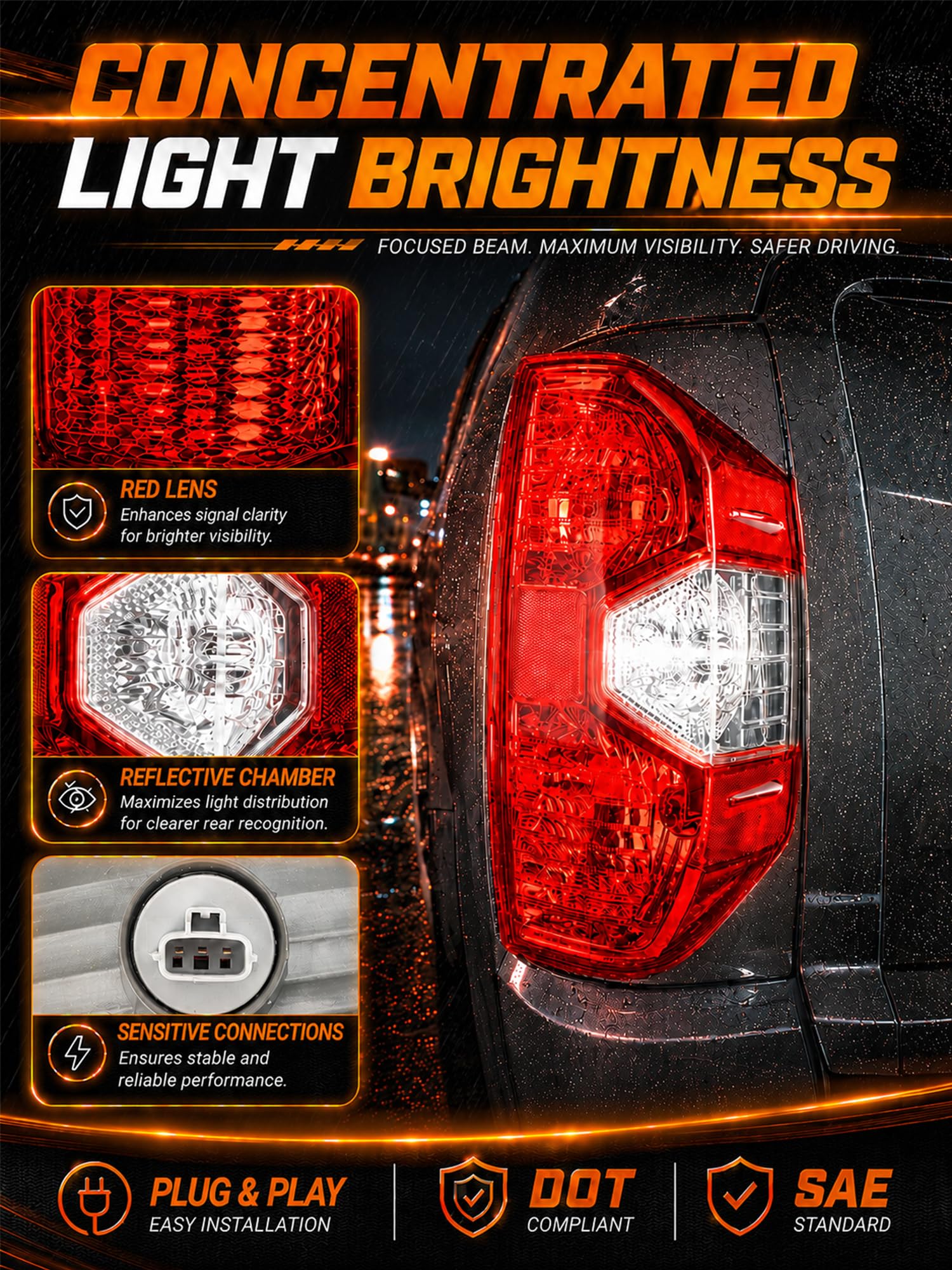 Autoverve tail light weather seal detail for lasting water-resistant protection