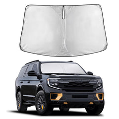 Autovir front view on Expedition windshield showing full coverage benefit