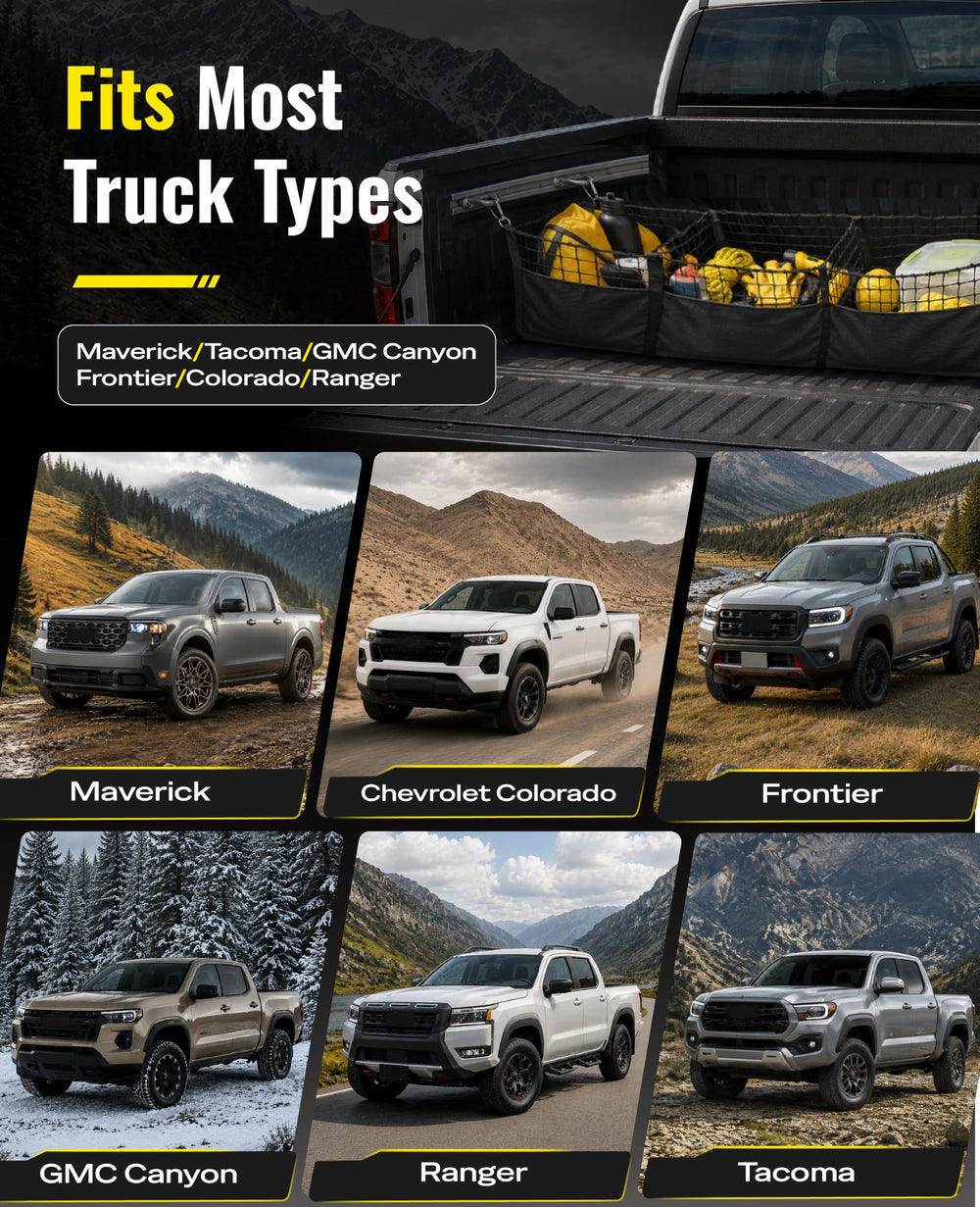 AUTOWN installed in Toyota Tacoma bed keeping gear stable on road