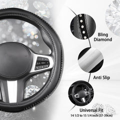AUTOYOUTH close-up of crystal rhinestones and microfiber leather highlighting sparkle and durability