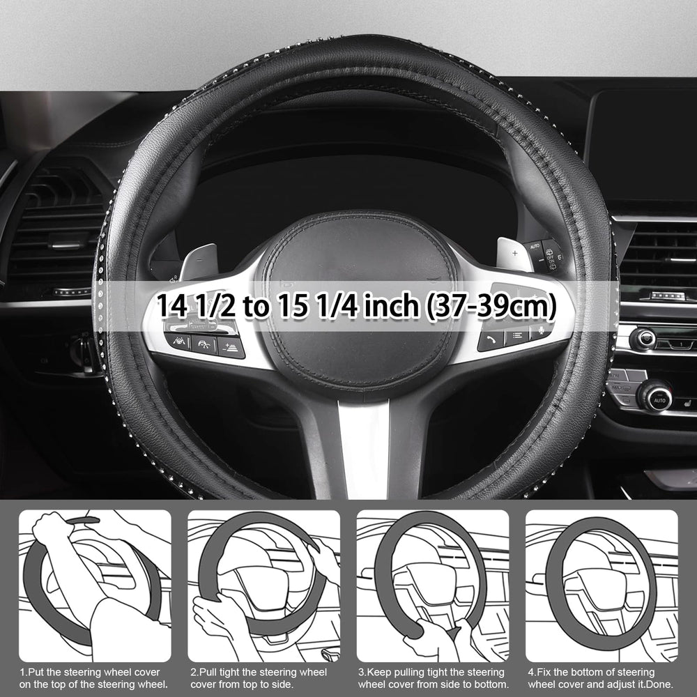 AUTOYOUTH installed on a car steering wheel blending luxury style with interior aesthetics