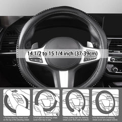 AUTOYOUTH installed on a car steering wheel blending luxury style with interior aesthetics