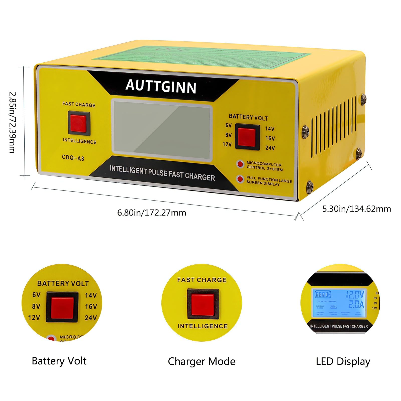 AUTTGINN cooling fan close-up for regulated temperature and extended component life