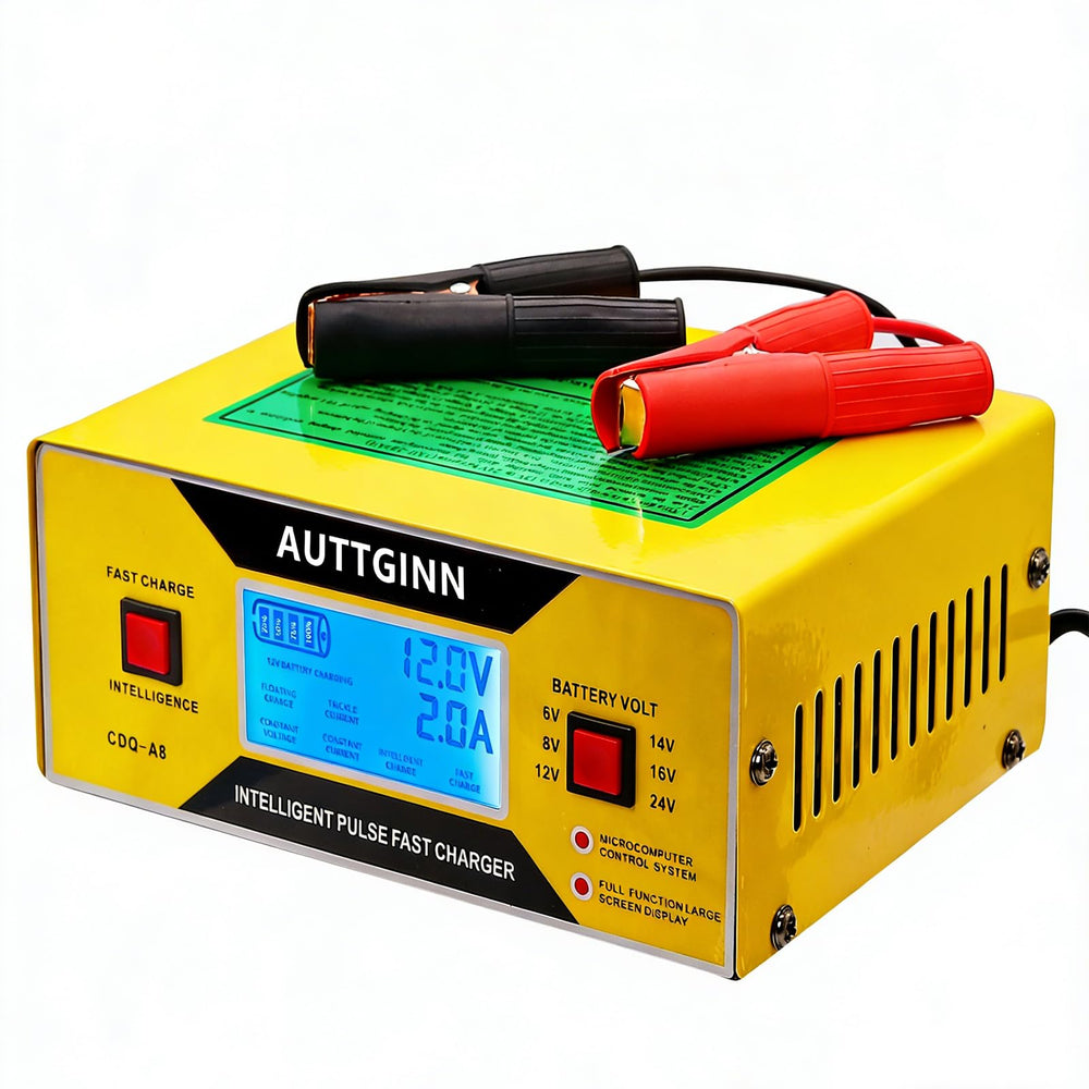 AUTTGINN front panel and LCD showing voltage for clear monitoring and control