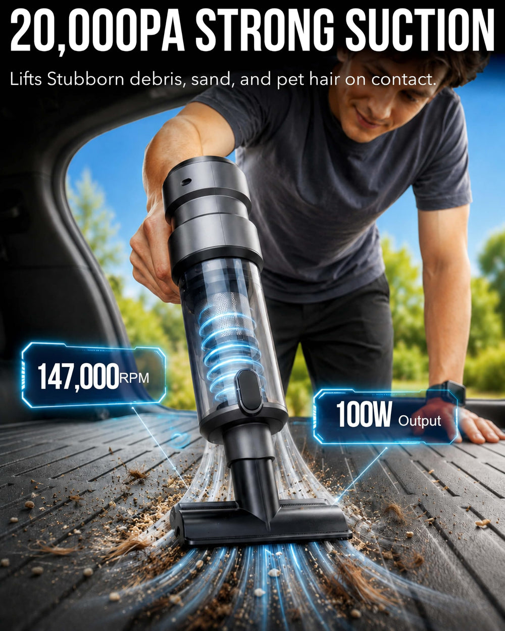 AUVEBY full accessory kit with nozzles and filters for versatile cleaning
