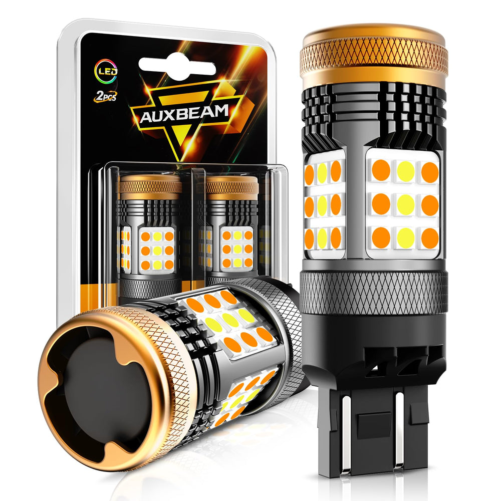 Auxbeam B21 front view showing packaging and quick benefits