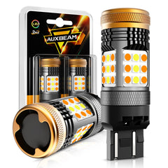 Auxbeam B21 front view showing packaging and quick benefits