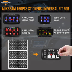Auxbeam close-up icon detail highlighting clear symbols for fast switch recognition