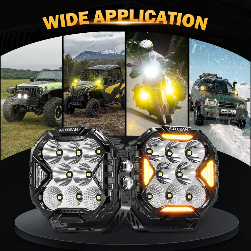 Auxbeam Cube-Z heat sink detail highlighting durable cooling for extended lifespan