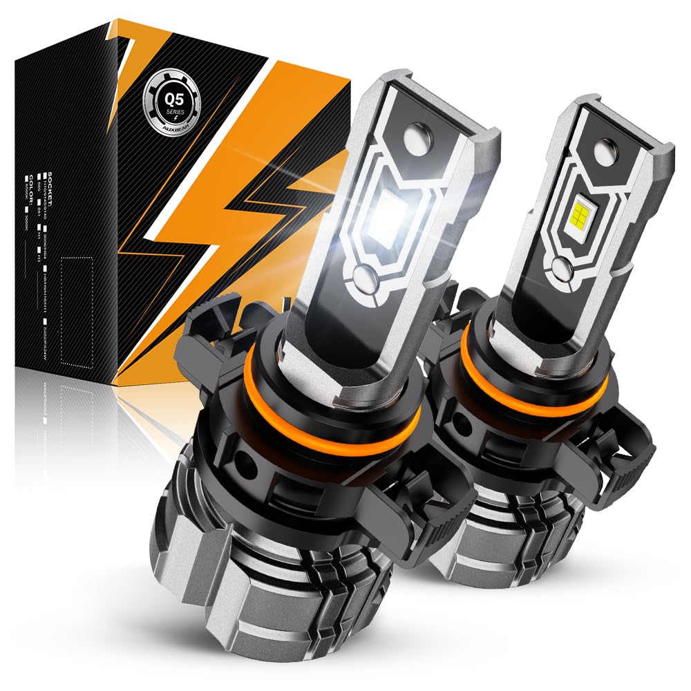 Auxbeam Q5 front view showing compact fog light, improved road visibility
