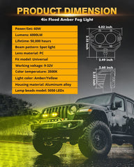 Auxbeam side profile with bracket showing adjustable mounting benefit