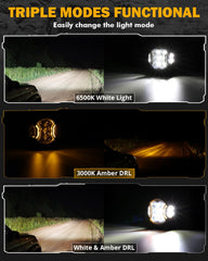 Auxbeam reflector closeup showing P8 LED chips for high lumen output benefit