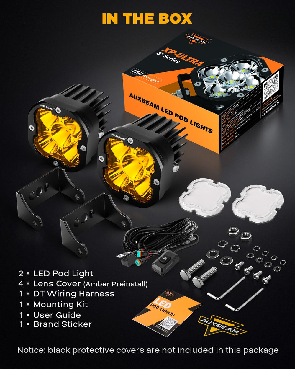 Auxbeam XP-Ultra mounted on roof rack illuminating distant terrain for safer navigation