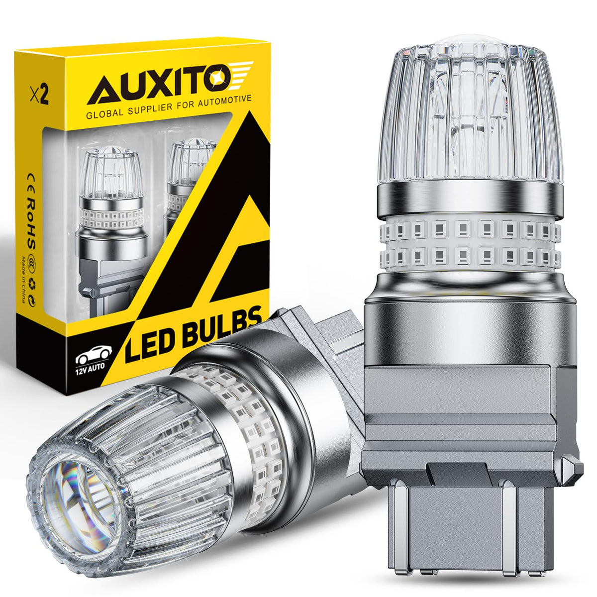 AUXITO 3157 front packaging showing product and key features for easy purchase