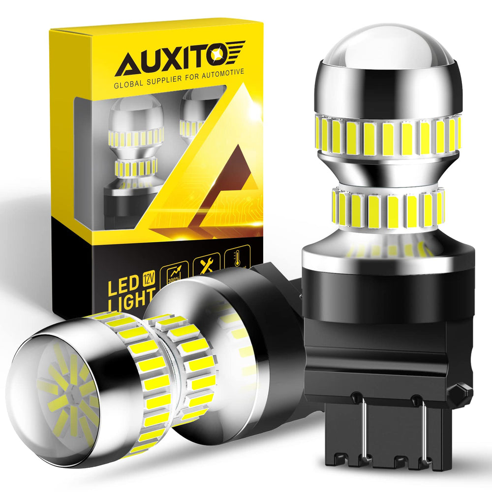 AUXITO 3157 front view showing full LED array and bright design for visibility