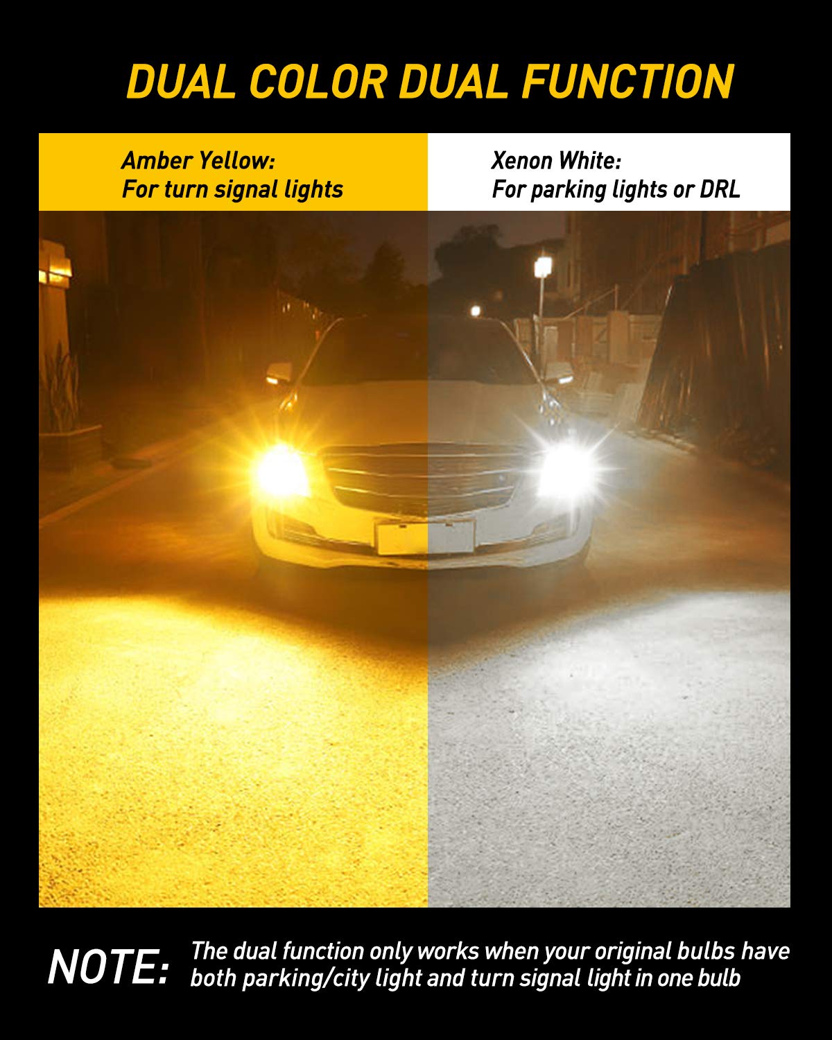 AUXITO white DRL light mounted on vehicle, improving daytime visibility and style