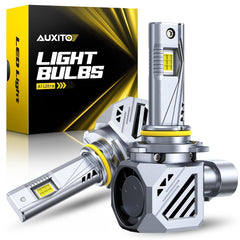 AUXITO 9005 front view pack of 2 showing bright heads and benefits